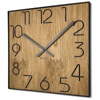 Drevené nástenné hodiny Wood Square z236a, 50cm